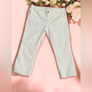 Michael Kors White Ankle Cropped Jeans